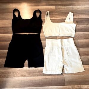 Athletic short and bra set